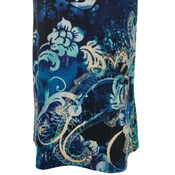 Easywear by chico Womens multicolor blue tank top size 2 chico size L sleeveless - Picture 3 of 16